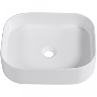 CERANO - Umyvadlo keramické  Matteo - na desku - bílá lesklá - 45x38 cm