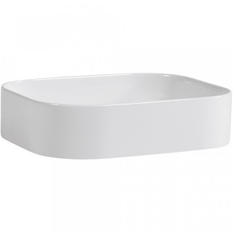 CERANO - Umyvadlo keramické  Matteo - na desku - bílá lesklá - 45x38 cm