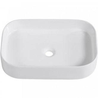 CERANO - Umyvadlo keramické  Matteo - na desku - bílá lesklá - 55,5x38 cm