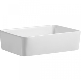 CERANO - Umyvadlo keramické  Pinto - na desku - bílá lesklá - Ø 35,2 cm