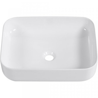 CERANO - Umyvadlo keramické  Vizo - na desku - bílá lesklá - 50x39 cm