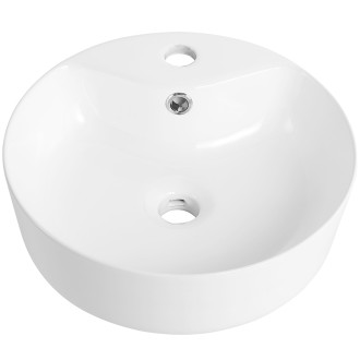 CERANO - Umyvadlo keramické - na desku - Ramo - bílá lesklá - Ø 39 cm