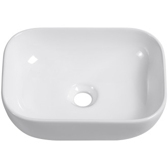 CERANO - Umyvadlo keramické Carlo - na desku - bílá lesklá - 36x25 cm