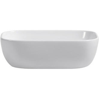 CERANO - Umyvadlo keramické Carlo - na desku - bílá lesklá - 36x25 cm