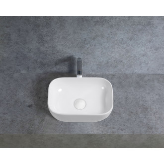 CERANO - Umyvadlo keramické Carlo - na desku - bílá lesklá - 36x25 cm