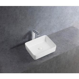 CERANO - Umyvadlo keramické Lorenzo - na desku - bílá lesklá - 48x37 cm