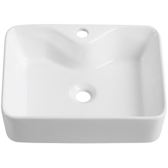 CERANO - Umyvadlo keramické Lorenzo - na desku - bílá lesklá - 49x38 cm