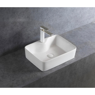 CERANO - Umyvadlo keramické Lorenzo - na desku - bílá lesklá - 49x38 cm