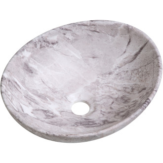 CERANO - Umyvadlo keramické Marbelo - na desku - mramor - 41x33 cm