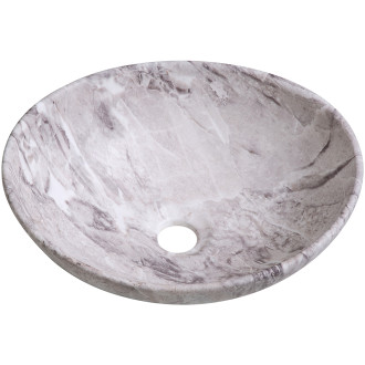 CERANO - Umyvadlo keramické Marbelo - na desku - mramor - 41x33 cm