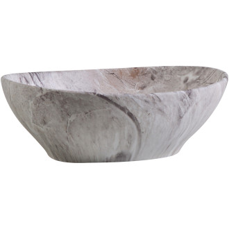 CERANO - Umyvadlo keramické Marbelo - na desku - mramor - 41x33 cm