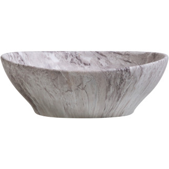 CERANO - Umyvadlo keramické Marbelo - na desku - mramor - 41x33 cm