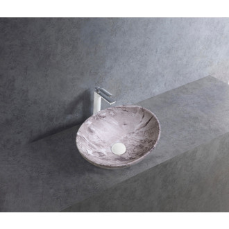 CERANO - Umyvadlo keramické Marbelo - na desku - mramor - 41x33 cm