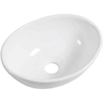 CERANO - Umyvadlo keramické Minio - na desku - bílá lesklá - 34,5x26 cm