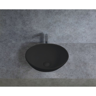 CERANO - Umyvadlo keramické Minio - na desku - černá matná - 34,5x26 cm