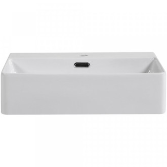 CERANO - Umyvadlo keramické Peno - nástěnné - bílá lesklá - 50x42 cm