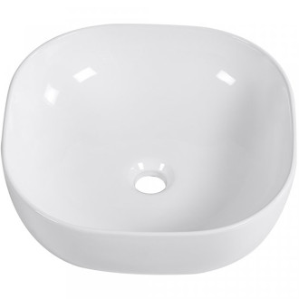 CERANO - Umyvadlo keramické Sano - na desku - bílá lesklá - 42,5x42,5 cm