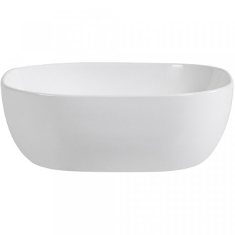 CERANO - Umyvadlo keramické Sano - na desku - bílá lesklá - 42,5x42,5 cm