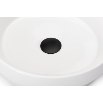 CERANO - Umyvadlo keramické Sonora - polozápustné a na desku - bílá lesklá - ⌀ 40 cm