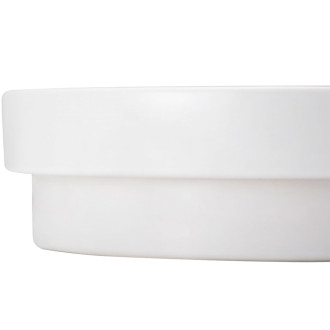 CERANO - Umyvadlo keramické Sonora - polozápustné a na desku - bílá lesklá - ⌀ 40 cm