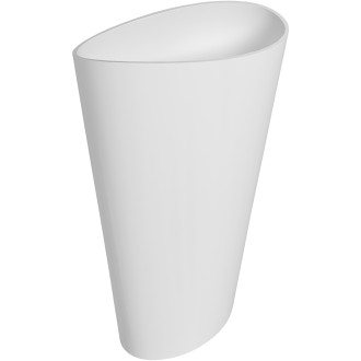 CERANO - Umyvadlo z litého mramoru Valeo - volně stojící - bílá matná - 60x90 cm