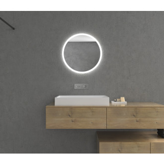 CERANO - Umyvadlo z litého mramoru Vita - nástěnné i na desku - bílá lesklá - 60x37 cm