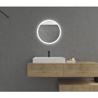 CERANO - Umyvadlo z litého mramoru Vita - nástěnné i na desku - otvor pro baterii - bílá lesklá - 60x37 cm