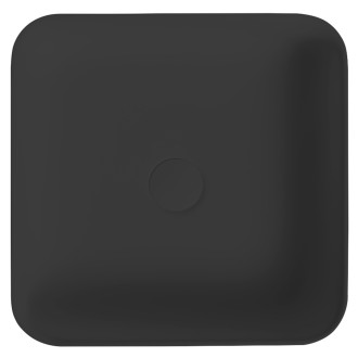 CERANO - Umyvadlo z litého mramoru Viva - na desku - černá matná - 40x40 cm