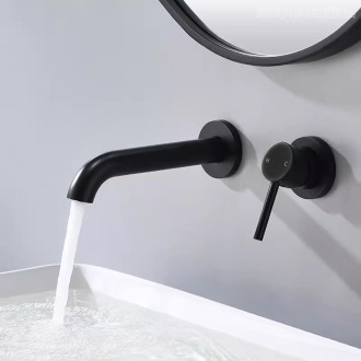 CERANO - Umyvadlová podomítková  baterie Tiziana - box - černá matná