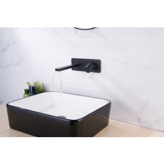 CERANO - Umyvadlová podomítková baterie Gina - box - černá matná