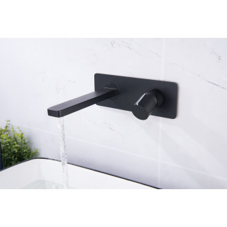 CERANO - Umyvadlová podomítková baterie Gina - box - černá matná