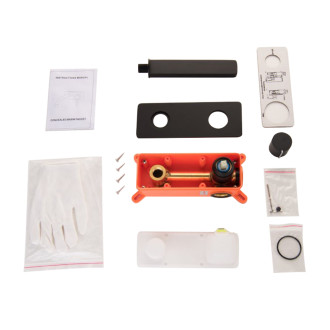 CERANO - Umyvadlová podomítková baterie Gina - box - černá matná