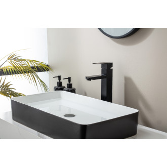 CERANO - Umyvadlová stojánková baterie Elma - vysoká - černá matná