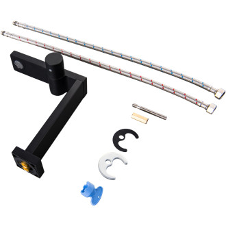 CERANO - Umyvadlová stojánková baterie Gina - vysoká - černá matná