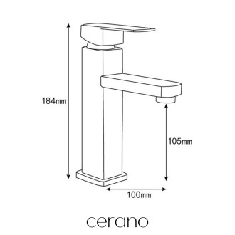 CERANO - Umyvadlová stojánková baterie Lorena - nízká - černá matná