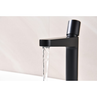 CERANO - Umyvadlová stojánková baterie Loreta - nízká - černá matná