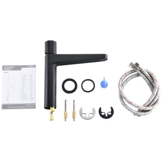 CERANO - Umyvadlová stojánková baterie Loreta - nízká - černá matná