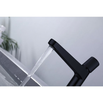 CERANO - Umyvadlová stojánková baterie Loreta - nízká - černá matná