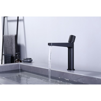 CERANO - Umyvadlová stojánková baterie Loreta - nízká - černá matná