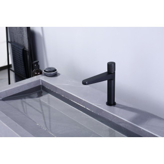 CERANO - Umyvadlová stojánková baterie Loreta - nízká - černá matná