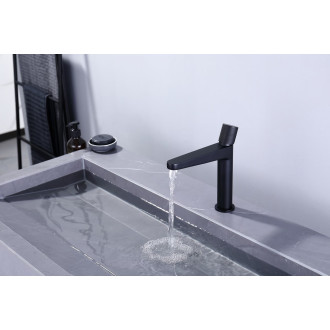 CERANO - Umyvadlová stojánková baterie Loreta - nízká - černá matná