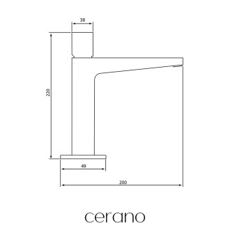 CERANO - Umyvadlová stojánková baterie Loreta - nízká - chrom