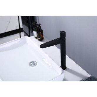 CERANO - Umyvadlová stojánková baterie Loreta - vysoká - černá matná