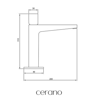 CERANO - Umyvadlová stojánková baterie Loreta - vysoká - chrom