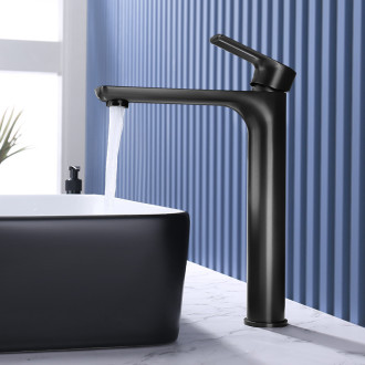 CERANO - Umyvadlová stojánková baterie Nicoleta - vysoká - černá matná