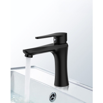 CERANO - Umyvadlová stojánková baterie Sabrina - nízká - černá matná