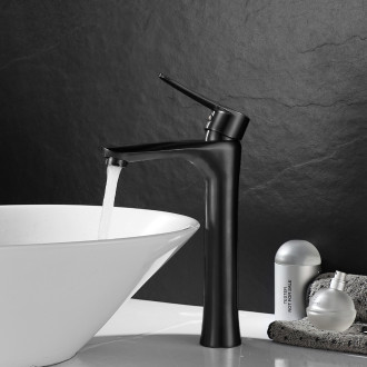 CERANO - Umyvadlová stojánková baterie Sabrina - vysoká - černá matná