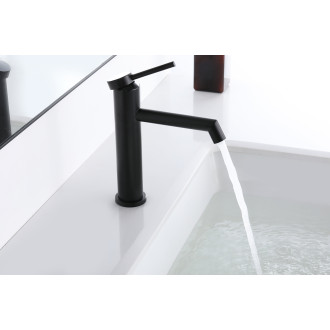 CERANO - Umyvadlová stojánková baterie Selma - nízká - černá matná