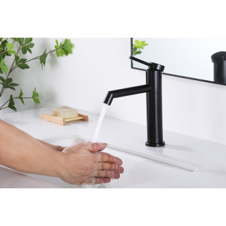 CERANO - Umyvadlová stojánková baterie Selma - nízká - černá matná
