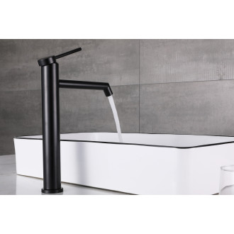 CERANO - Umyvadlová stojánková baterie Selma - vysoká - černá matná